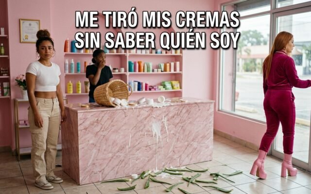 Le cobré doce cremas a una clienta y las tiró en mi mostrador sin saber que la tienda es mía