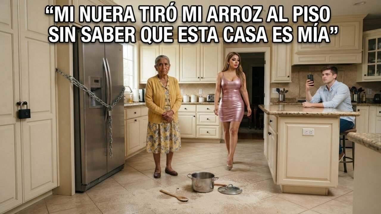 Mi nuera encadenó el refrigerador y tiró mi arroz al piso sin saber que esta casa es mía