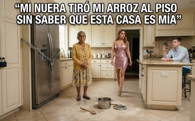Mi nuera encadenó el refrigerador y tiró mi arroz al piso sin saber que esta casa es mía